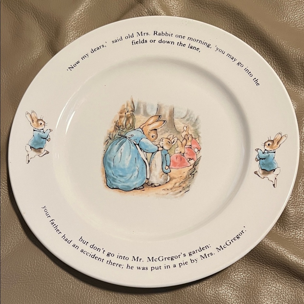 Peter Rabbit Wedgwood Plate 1991 10” Beatrix Potter